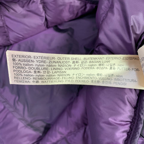 MASSIMO DUTTI Size L Purple Nylon Hooded Padded Jacket