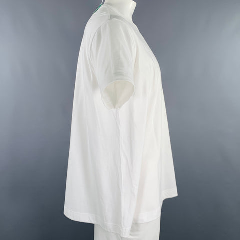 COMME des GARCONS SHIRT Size L White Cotton Oversized T-shirt