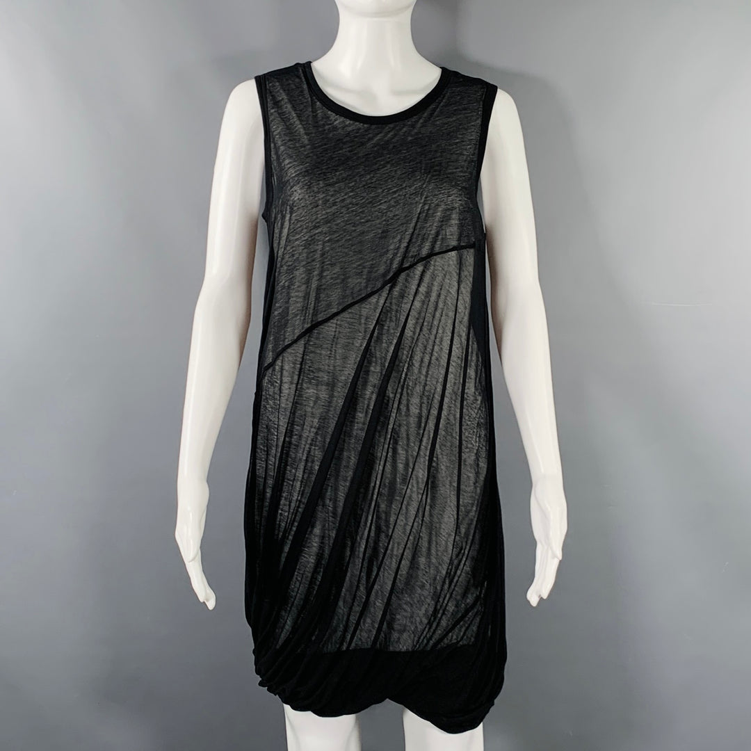 navy blue dress for baby girl Helmut Lang Asymmetric Jersey midi-dress | Black main image 1