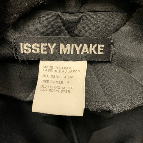 ISSEY MIYAKE Size L Black Polyester Stars Embossed Long Coat