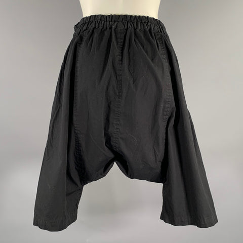 COMME des GARCONS Size S Black Cotton Drop crotch Shorts
