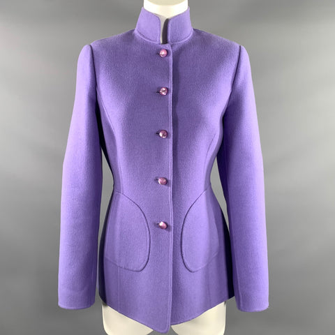 CARLISLE Size 4 Purple Lavender Wool Blend Jacket Indoor Blazer