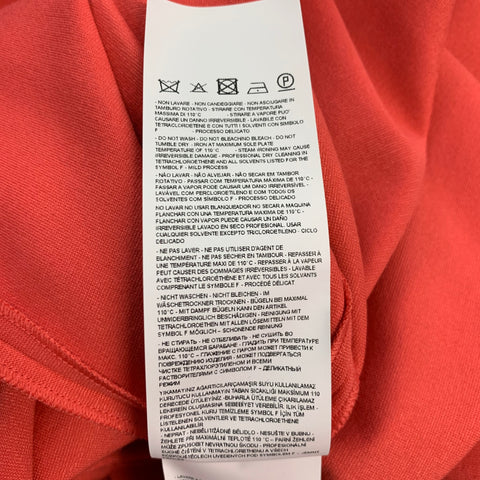 EMPORIO ARMANI Size 6 Orange Viscose Blend Faux Wrap Dress