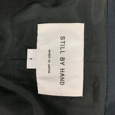 STILL by HAND Taille S Manteau surdimensionné en coton noir avec cordon de serrage