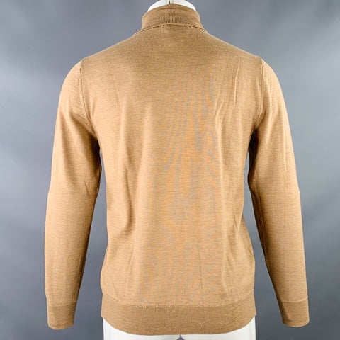 A.P.C. Size M Tan Knit Merino Wool Turtleneck Pullover