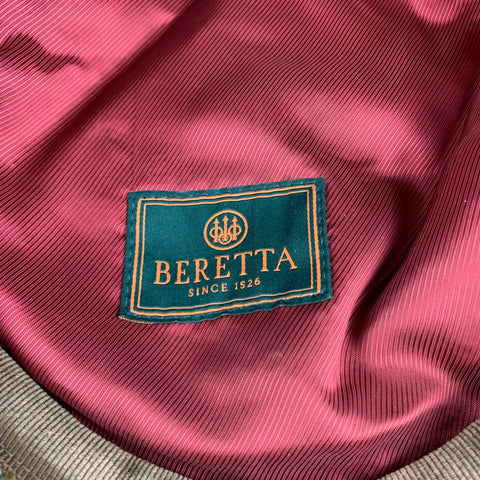 BERETTA Waist Size L Brown Olive Glenplaid Cashmere Hats