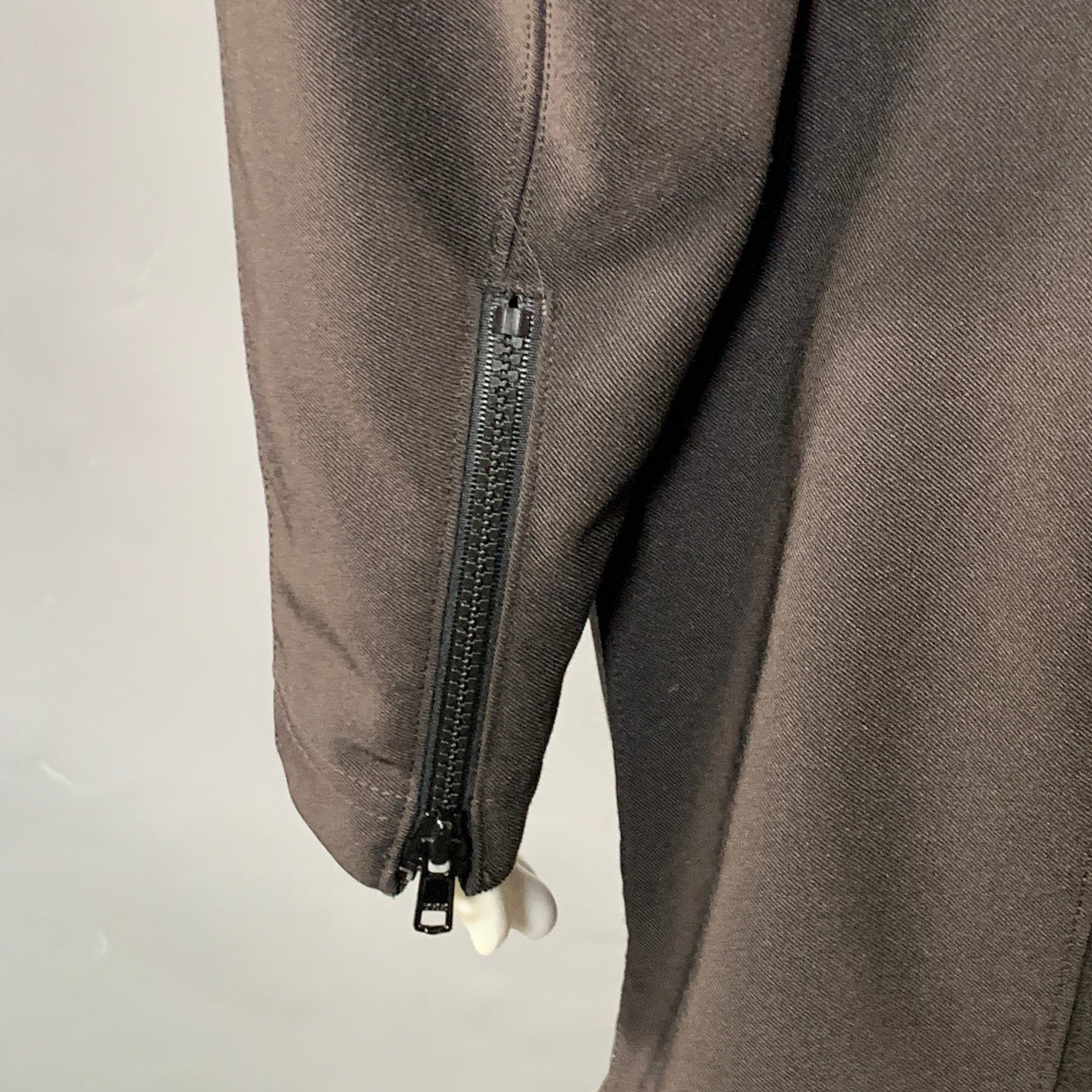 ISSEY MIYAKE Size M Black Polyester Blend High Neck Zip Up Jumpsuit