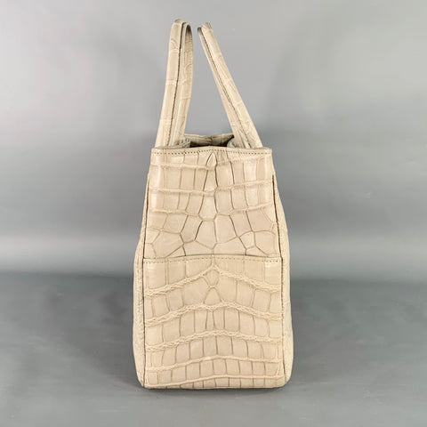 GIOSA Grey Crocodile Leather Tote Handbag