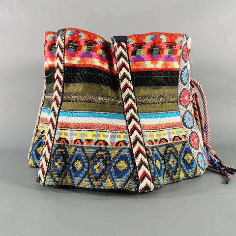 BYRON LARS Multi Color Mixed Pattern Elastic Polyester Corset Belt
