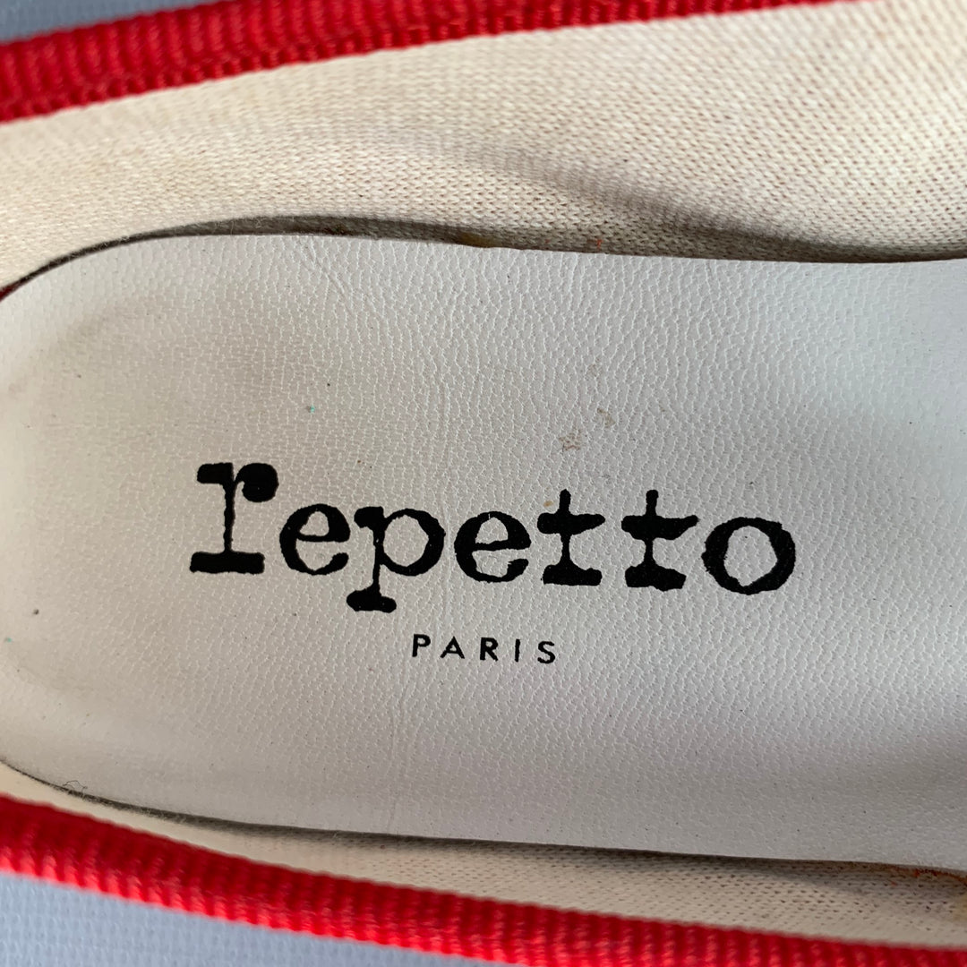 REPETTO Size 6.5 Red Patent Leather Ballet Flats