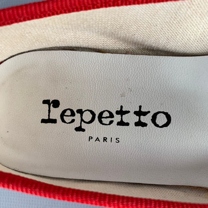 REPETTO Size 6.5 Red Patent Leather Ballet Flats