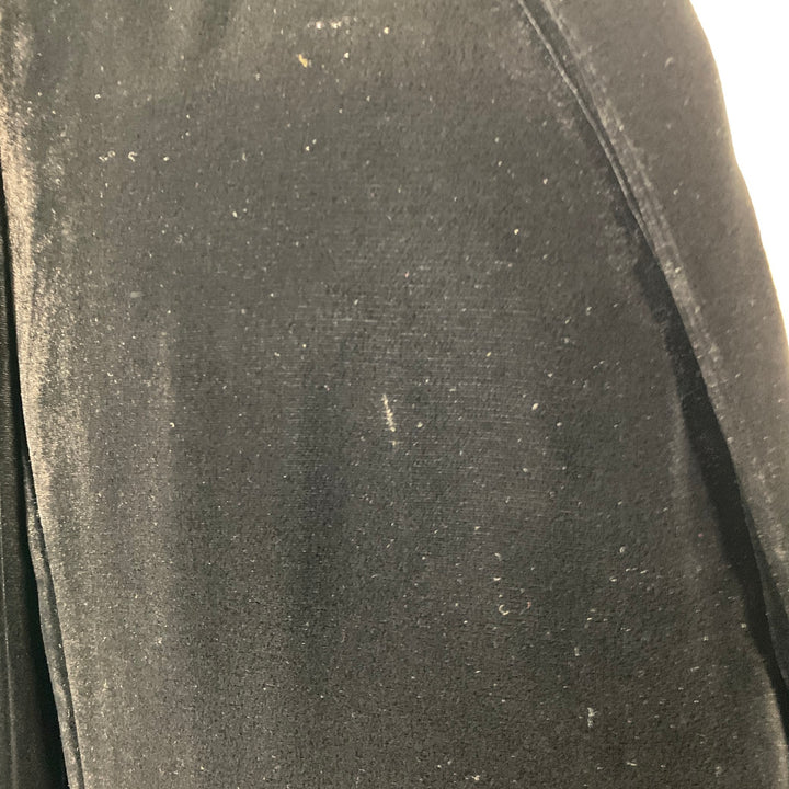 MASATOMO Size XL Black Velvet Viscose Silk Notch Lapel Sport Coat