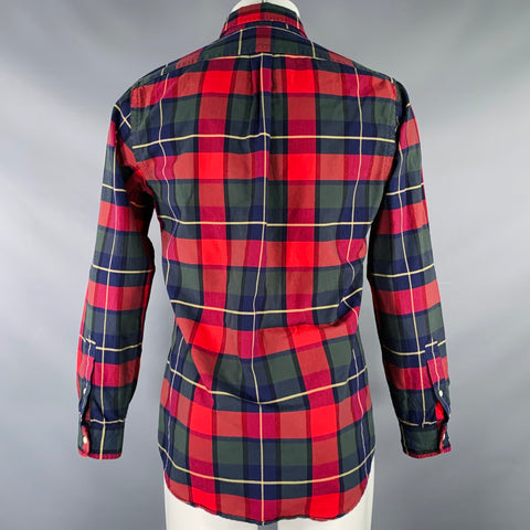 RALPH LAUREN Size S Red Blue Green Plaid Woven Button Down Long Sleeve Shirt