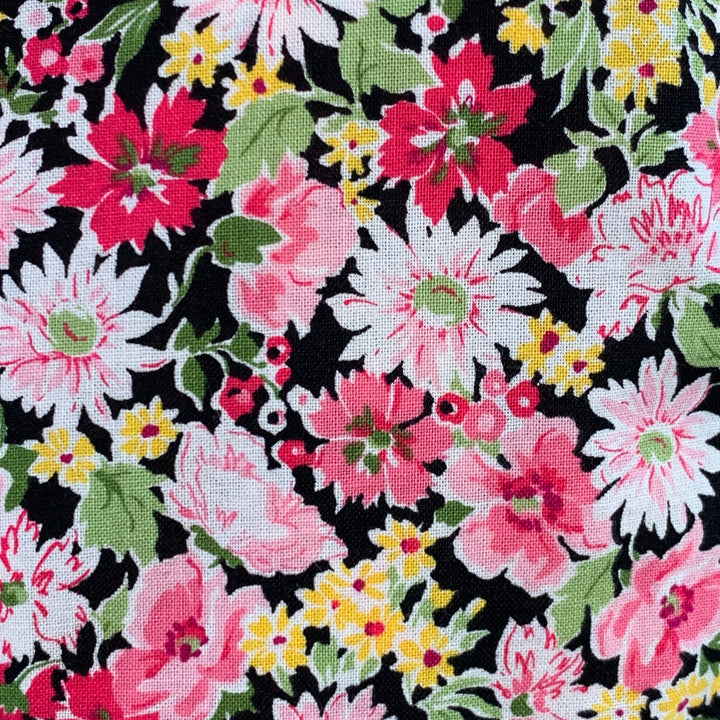 GOLDEN BEAR Size M Pink Yellow Floral Cotton Snaps Shirt Jacket