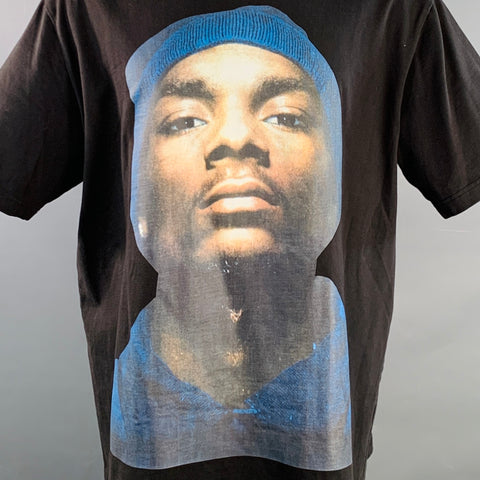 VETEMENTS Summer 2017 Size XS Snoop Dogg Black Multi Color Print Cotton Crew Neck T-shirt