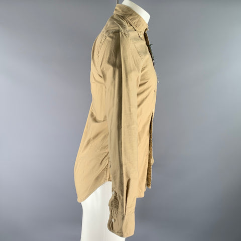 GITMAN VINTAGE Size S Khaki Cotton Button Down Long Sleeve Shirt