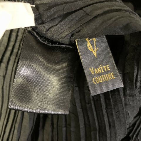 VANITE COUTURE Size One Size Black Polyester Elastane Pleated Dress
