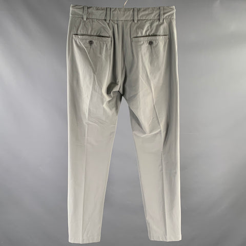 JAMES PERSE Taille XS Pantalon décontracté gris uni en coton mélangé avec taille élastique