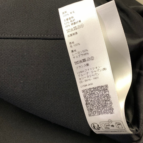 CELINE Size S Black Wool Low Back Knee Length Cocktail Dress