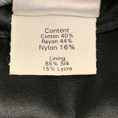 MONIQUE LHUILLIER Size 8 Black Cotton Blend Lace Layered Knee Length Skirt