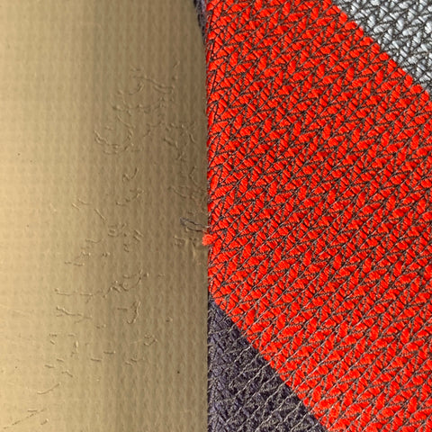 ROBERT TALBOTT Blue Navy Red Diagonal Stripe Silk Tie