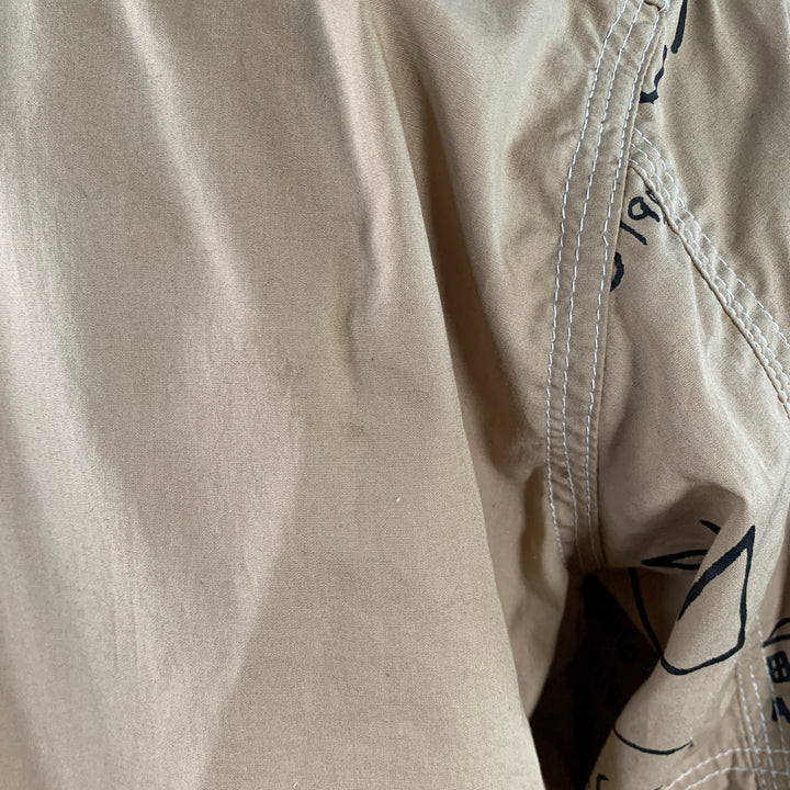 JUNYA WATANABE x BASQUIAT Size M Tan Black Graffiti Cotton Two Pockets Long Sleeve Shirt