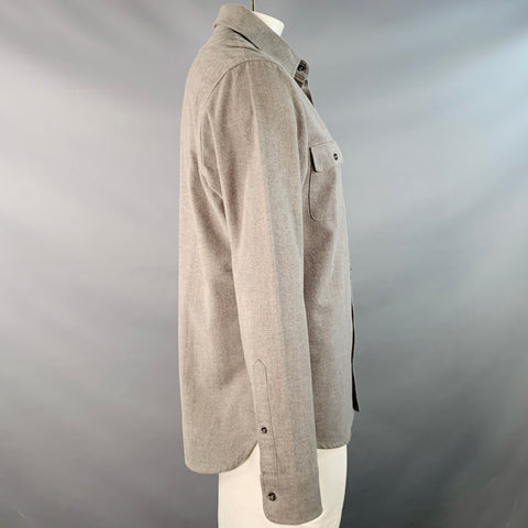 TAYLOR STITCH Size XL The Division Grey Slate Organic Cotton Two Pockets Long Sleeve Shirt