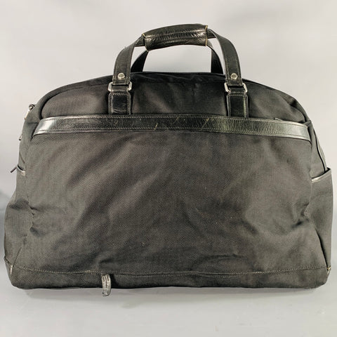 TUMI Black Nylon Leather Top Handles Duffle Bag