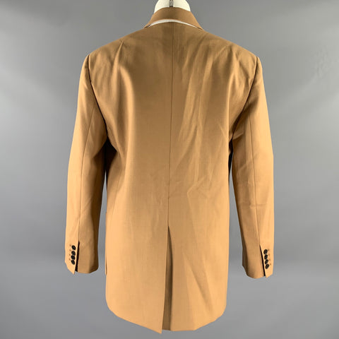 NILI LOTAN Size M Tan Wool Notch Lapel Jacket