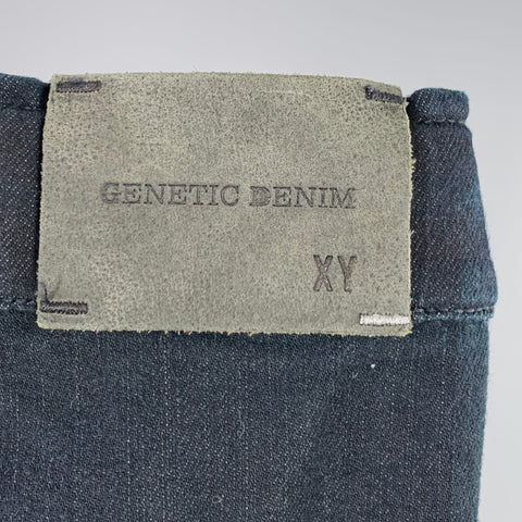 GENETIC DENIM Size M The Benji Black Overdyed Indigo Rayon Cotton Drawstring Casual Pants