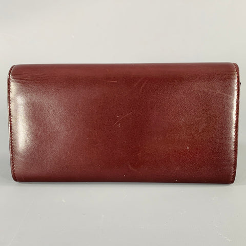 SAINT LAURENT Amarena Burgundy Leather Wallet