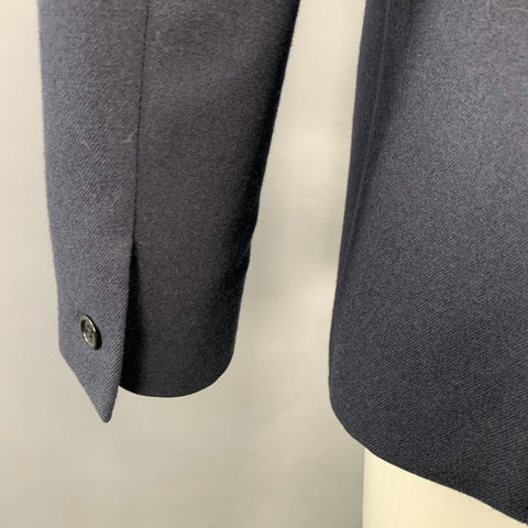 ACNE STUDIOS Pre-AW16 Size 38 Aron J Flannel Navy Wool Single Breasted Sport Coat