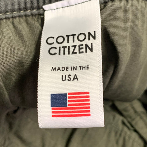COTTON CITIZEN Size S Green Cotton Elastic Waistband Casual Pants