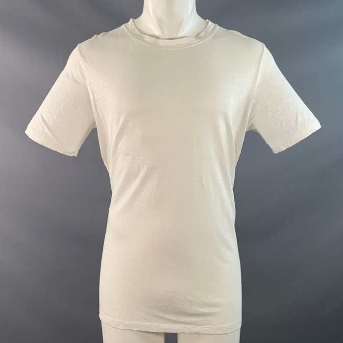 ISABEL MARANT Size M White Linen Crew Neck T-shirt