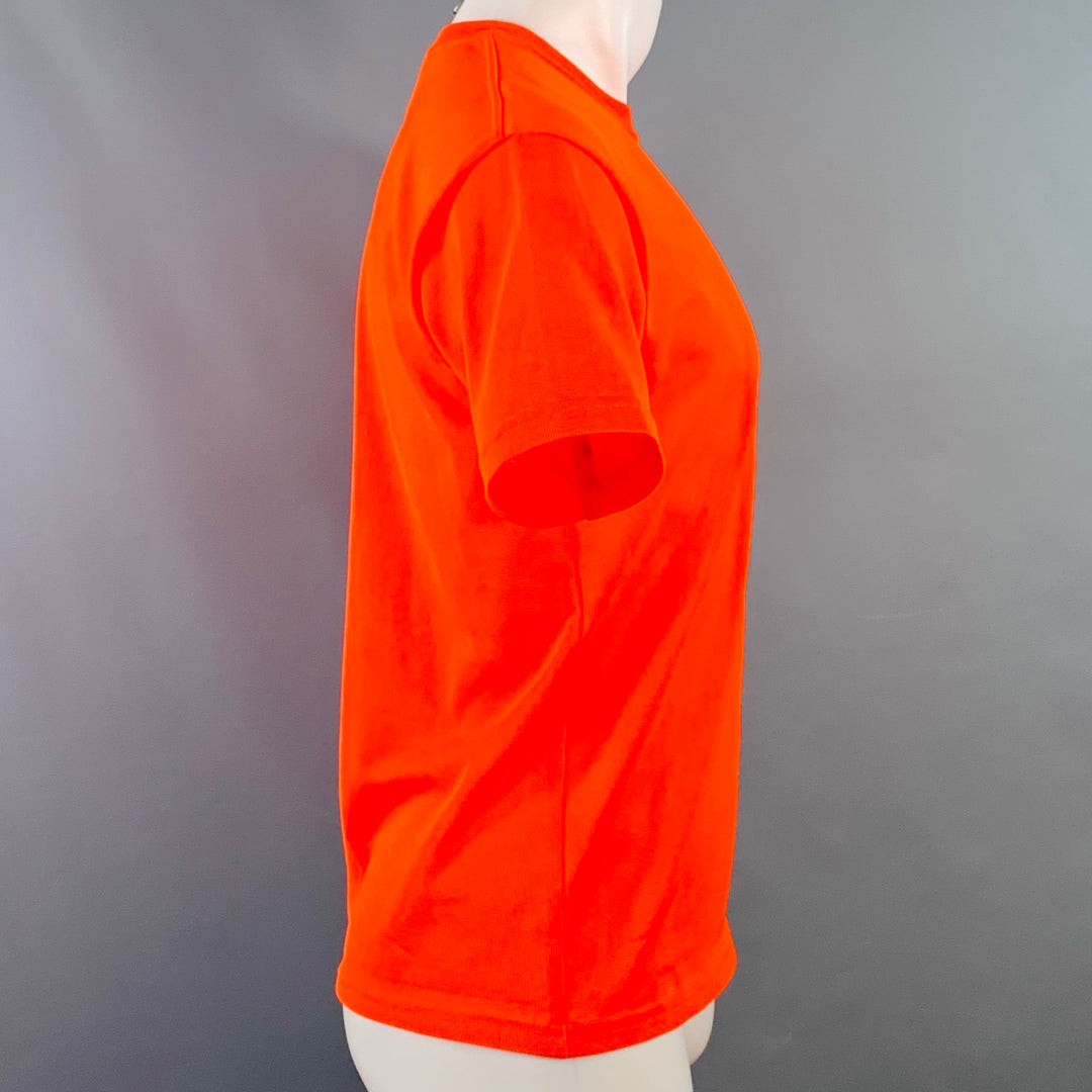 JIL SANDER Size M Orange Neon Jersey Polyester Crew-Neck T-shirt