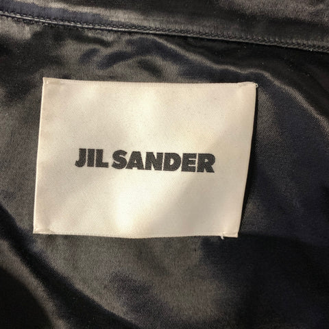 JIL SANDER Size S Black Viscose Cupro Button Up Shirt