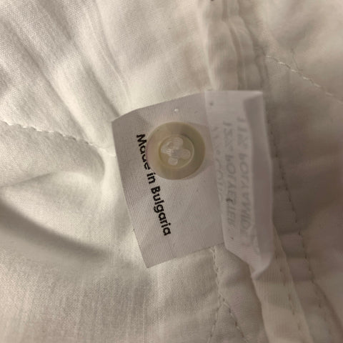 DRIES VAN NOTEN Size XS White Quilted Cotton Blend Long Sleeve Shirt