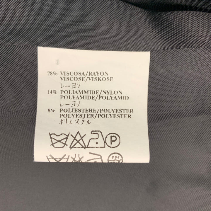 CoSTUME NATIONAL Size 42 Black Metallic Viscose Blend Peak Lapel Suit