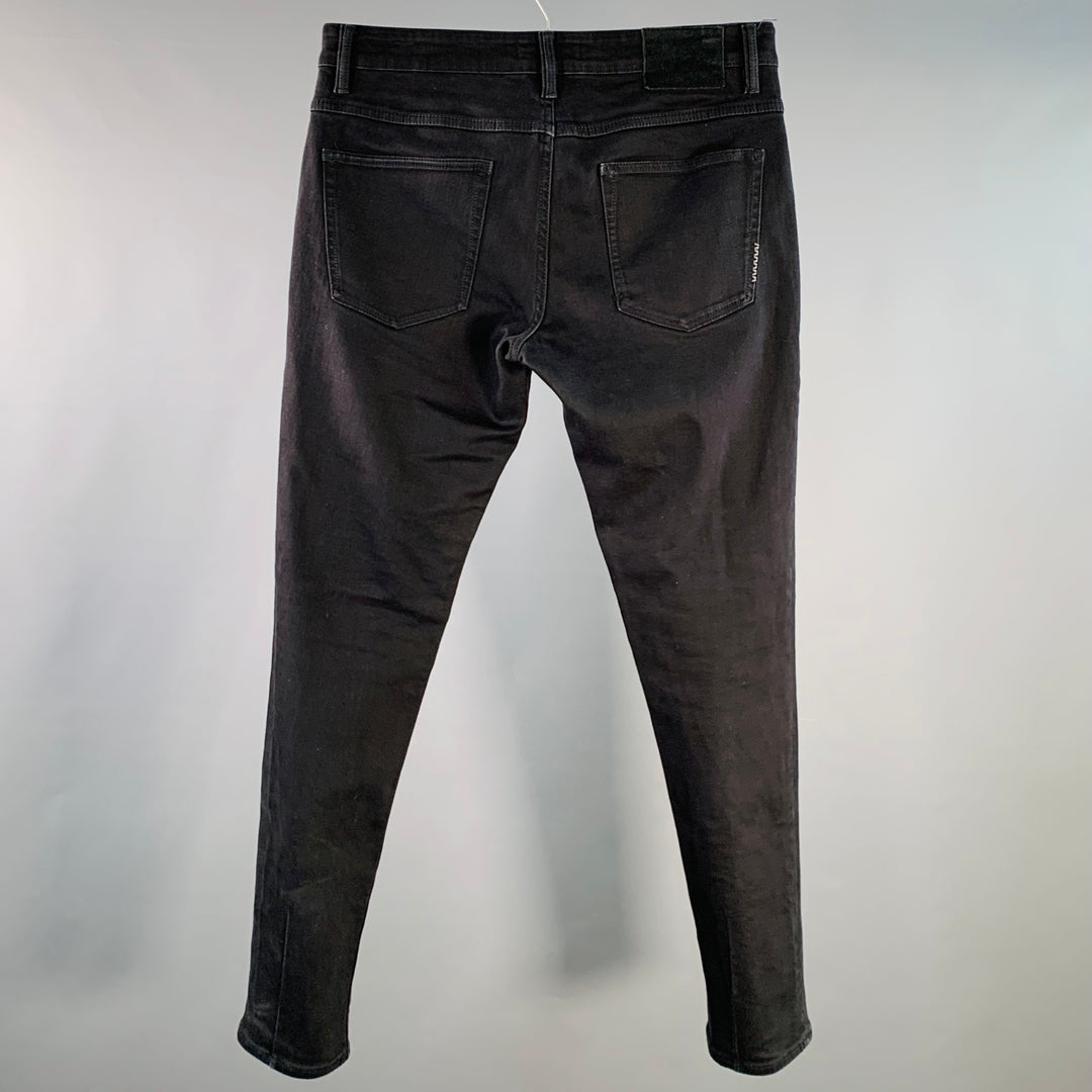 NEUW Size 32 Black Cotton Blend Slim Fit Button Fly Jeans