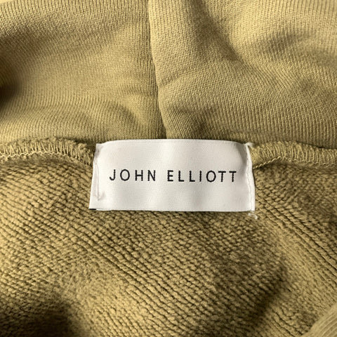 JOHN ELLIOTT Size S Green Olive Cotton Hoodie Sweatshirt
