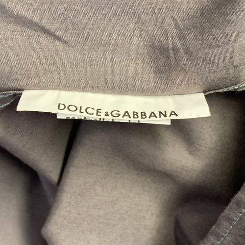 DOLCE & GABBANA LUXURY Size S Grey Charcoal Spread Collar Long Sleeve Shirt