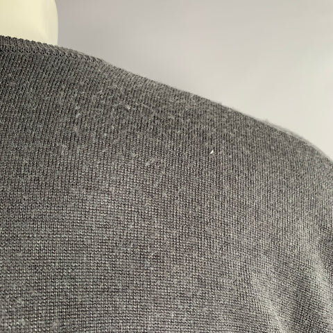VIKTOR & ROLF Size M Grey Knit V-Neck Pullover