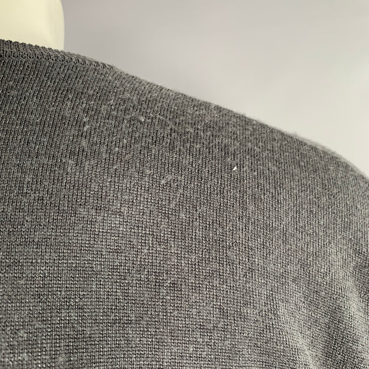 VIKTOR & ROLF Size M Grey Knit V-Neck Pullover
