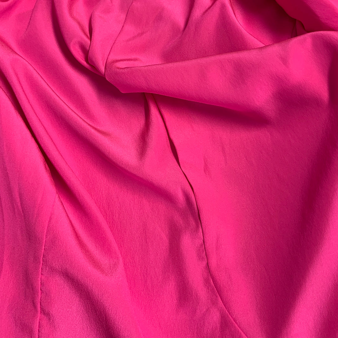 MSGM Size S Hot Pink Wool Peak Lapel Single Button Jacket Blazer