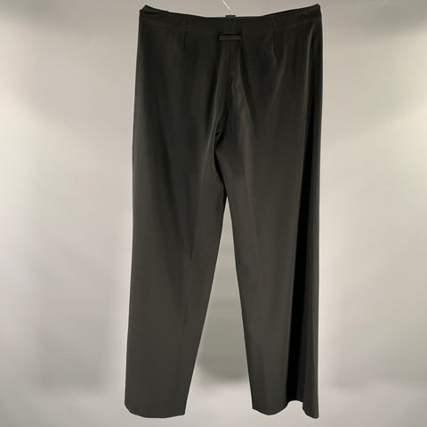 JEAN PAUL GAULTIER Size 34 Black Wool Blend Wide Leg Casual Pants