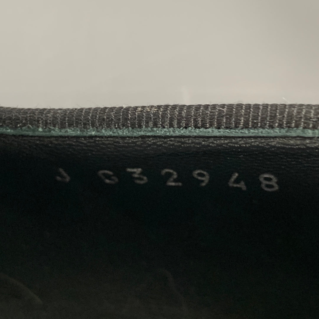 CHANEL Size 8 CC Silver Black Glitter Loafer Flats