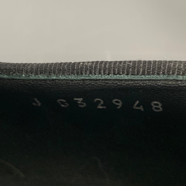 CHANEL Size 8 CC Silver Black Glitter Loafer Flats