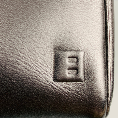 BALLY Black Leather Toiletry Handbag