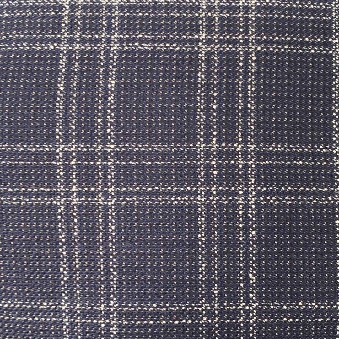 HUGO BOSS Size 40 Navy White Plaid Virgin Wool Blend Sport Coat