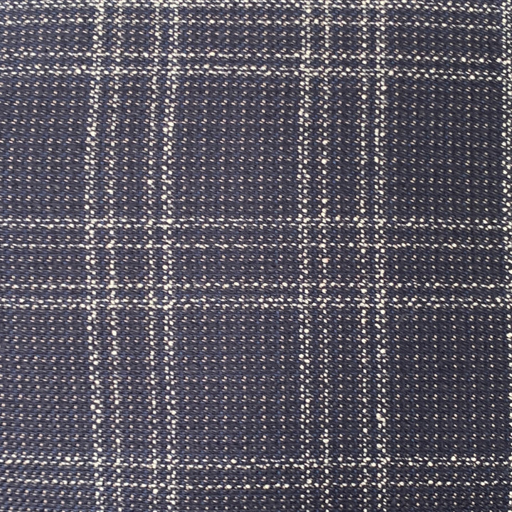 HUGO BOSS Size 40 Navy White Plaid Virgin Wool Blend Sport Coat